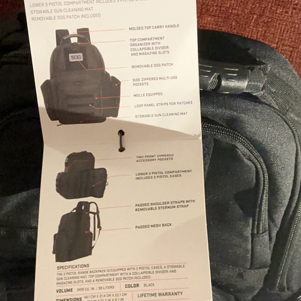NWT 3 Pistol Range Backpack - Picture 10 of 10